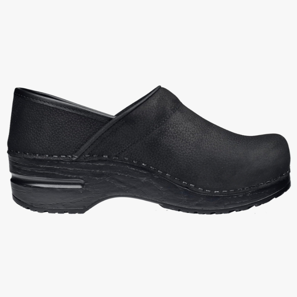 Sanita Black Professional Textured Oil Clog Size 37 Wide - Picture 3 of 12